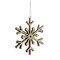 Midwest 4" Rustic Wooden Mirrored Snowflake Christmas Ornament